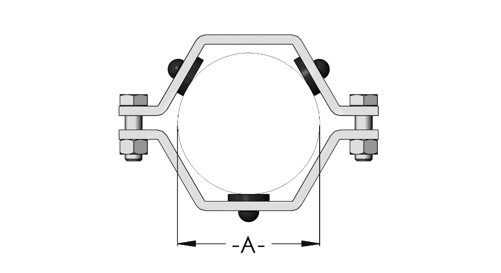 Stainless Steel Tube Hanger with Grommets