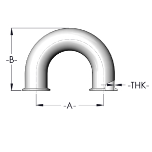 180° U Bend - Both Ends Clamp