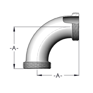 90° Elbow - Threaded Ends Flat Faced Fittings 