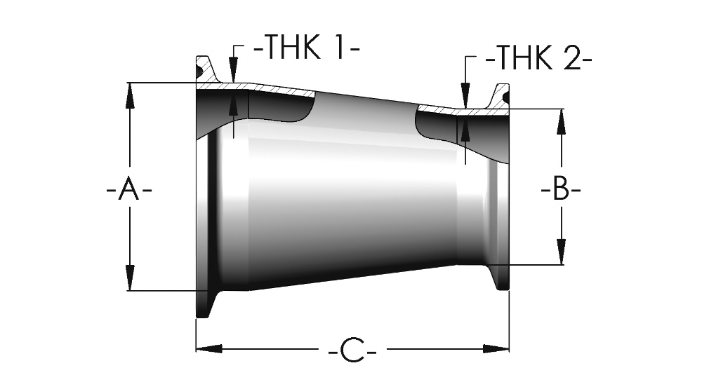 Concentric Reducer - Both Ends Clamp